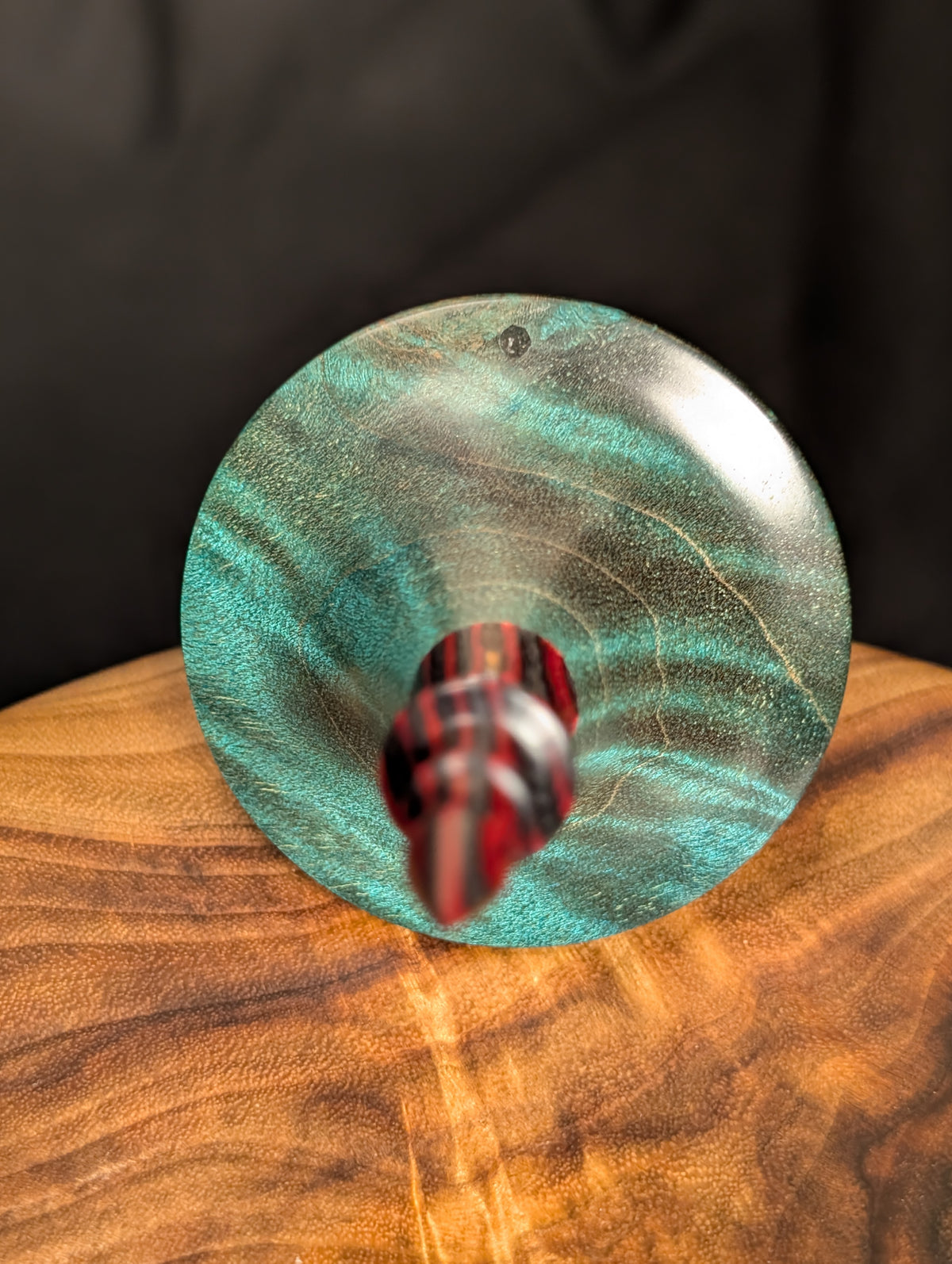 Quilted Maple "Funnel" Support Spindle