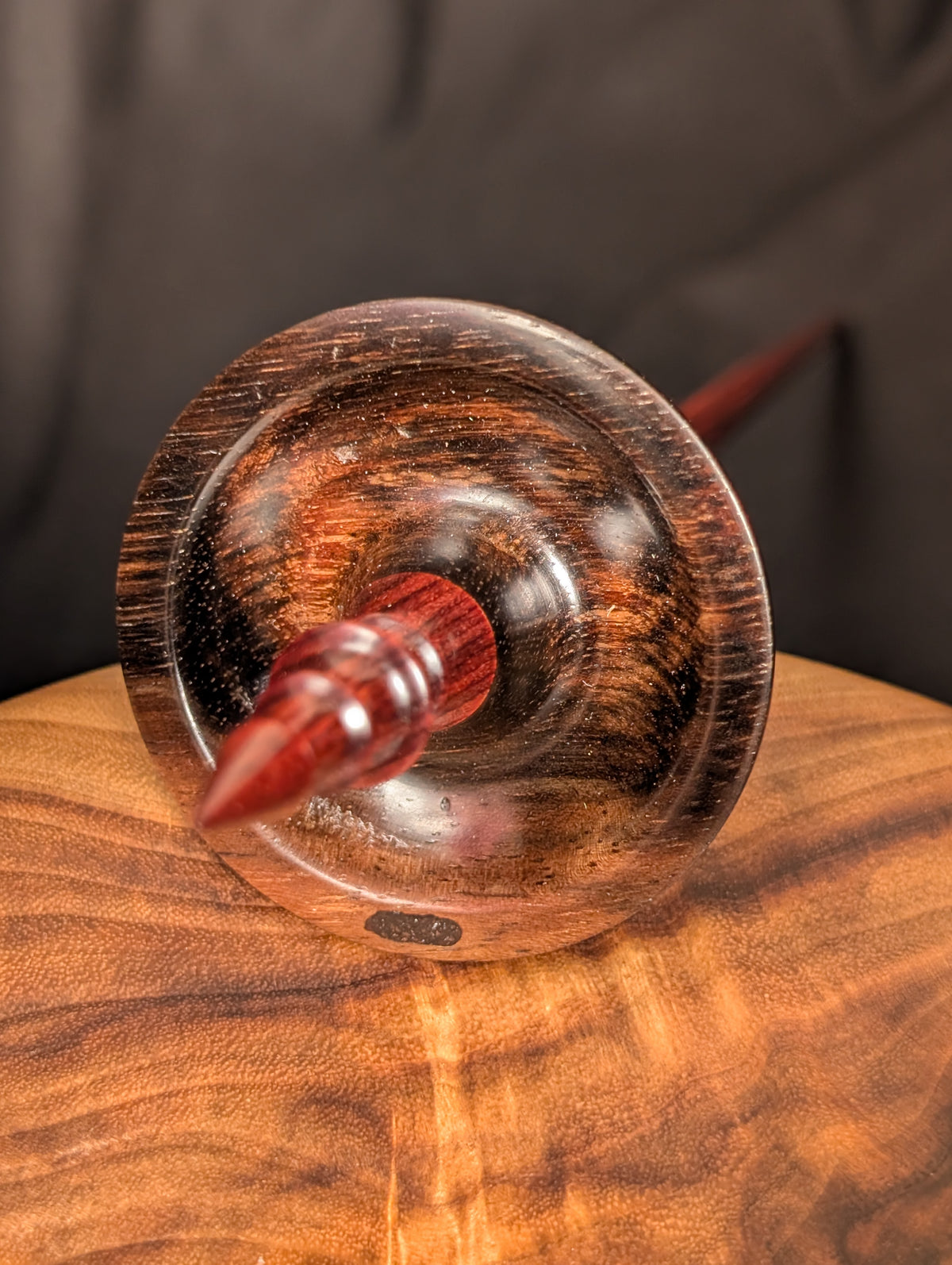 Macassar Ebony Tibeadan Support Spindle