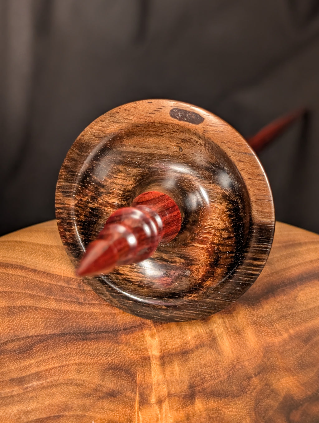 Macassar Ebony Tibeadan Support Spindle