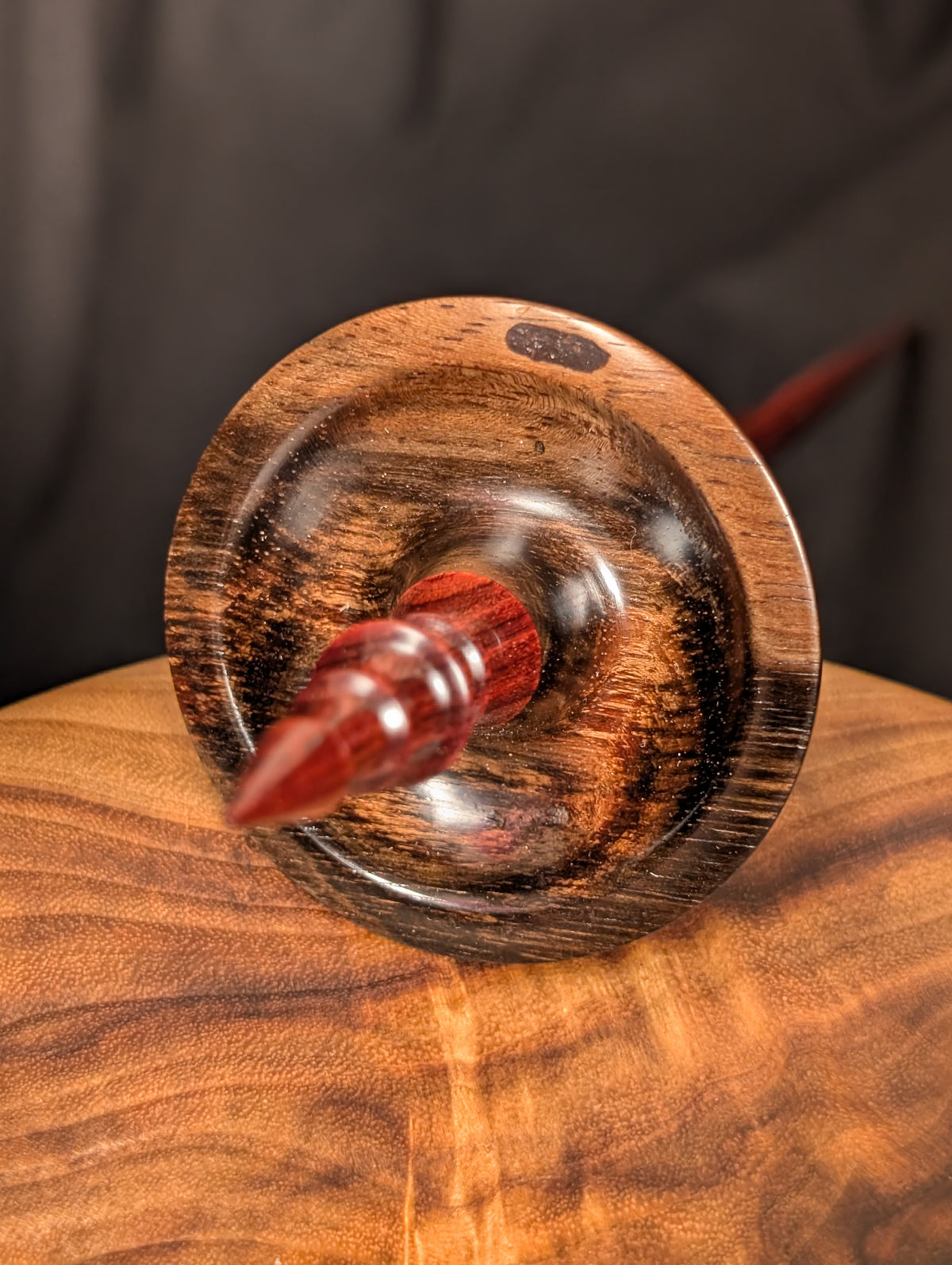 Macassar Ebony Tibeadan Support Spindle