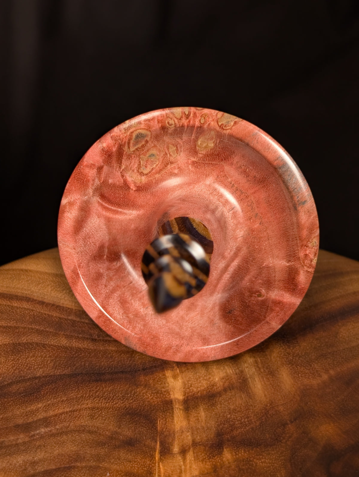 Fiddleback Maple Burl Tibetan Support Spindle