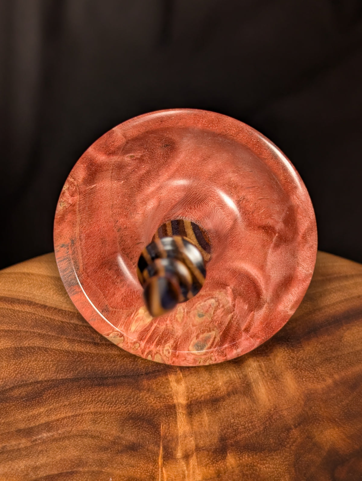 Fiddleback Maple Burl Tibetan Support Spindle
