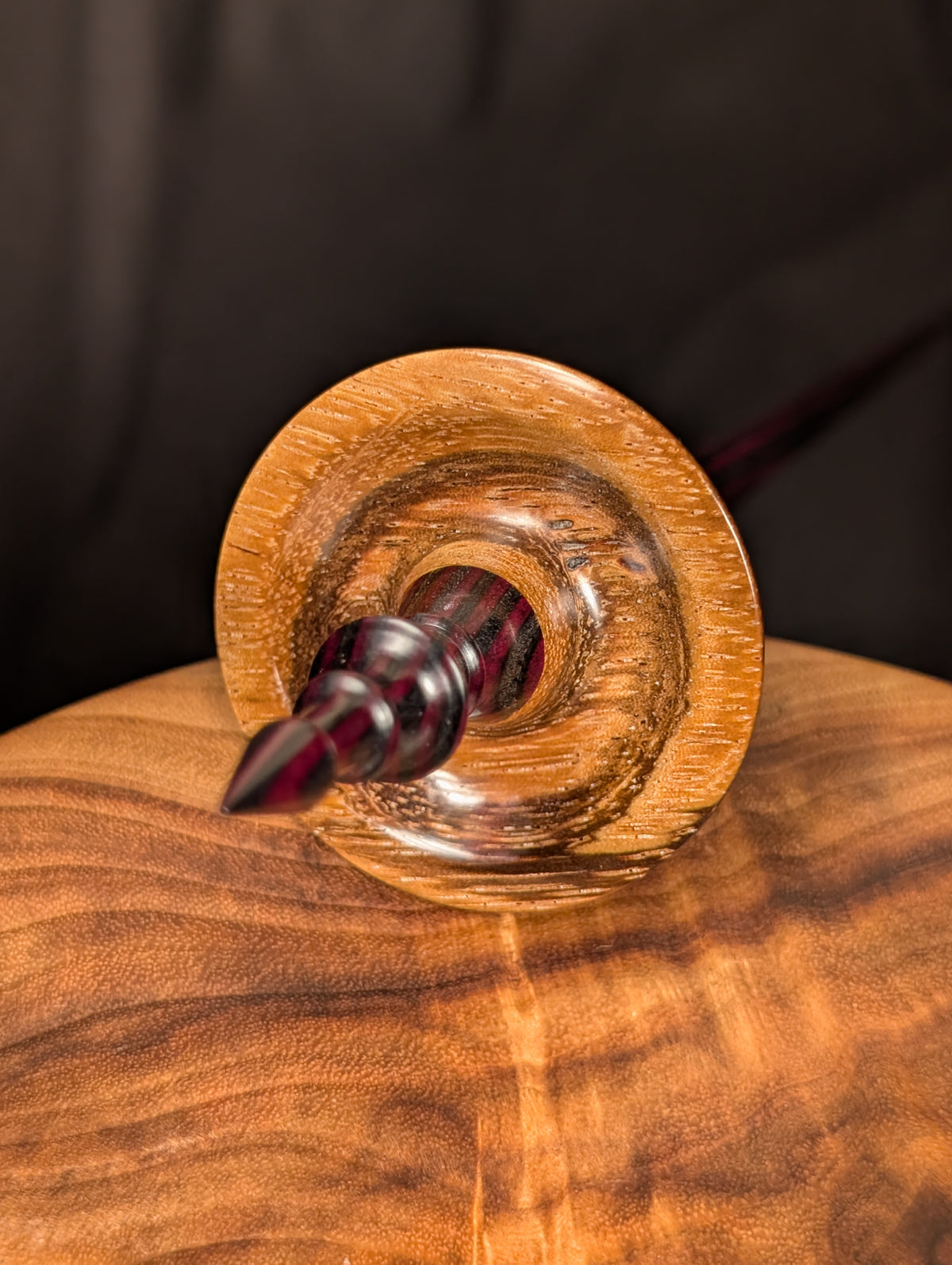 Zebrawood Tibeadan Support Spindle