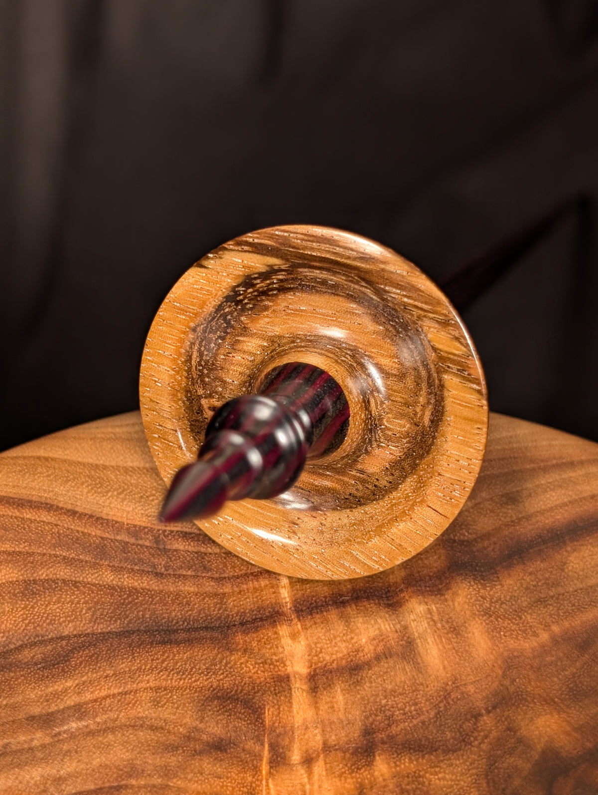 Zebrawood Tibeadan Support Spindle