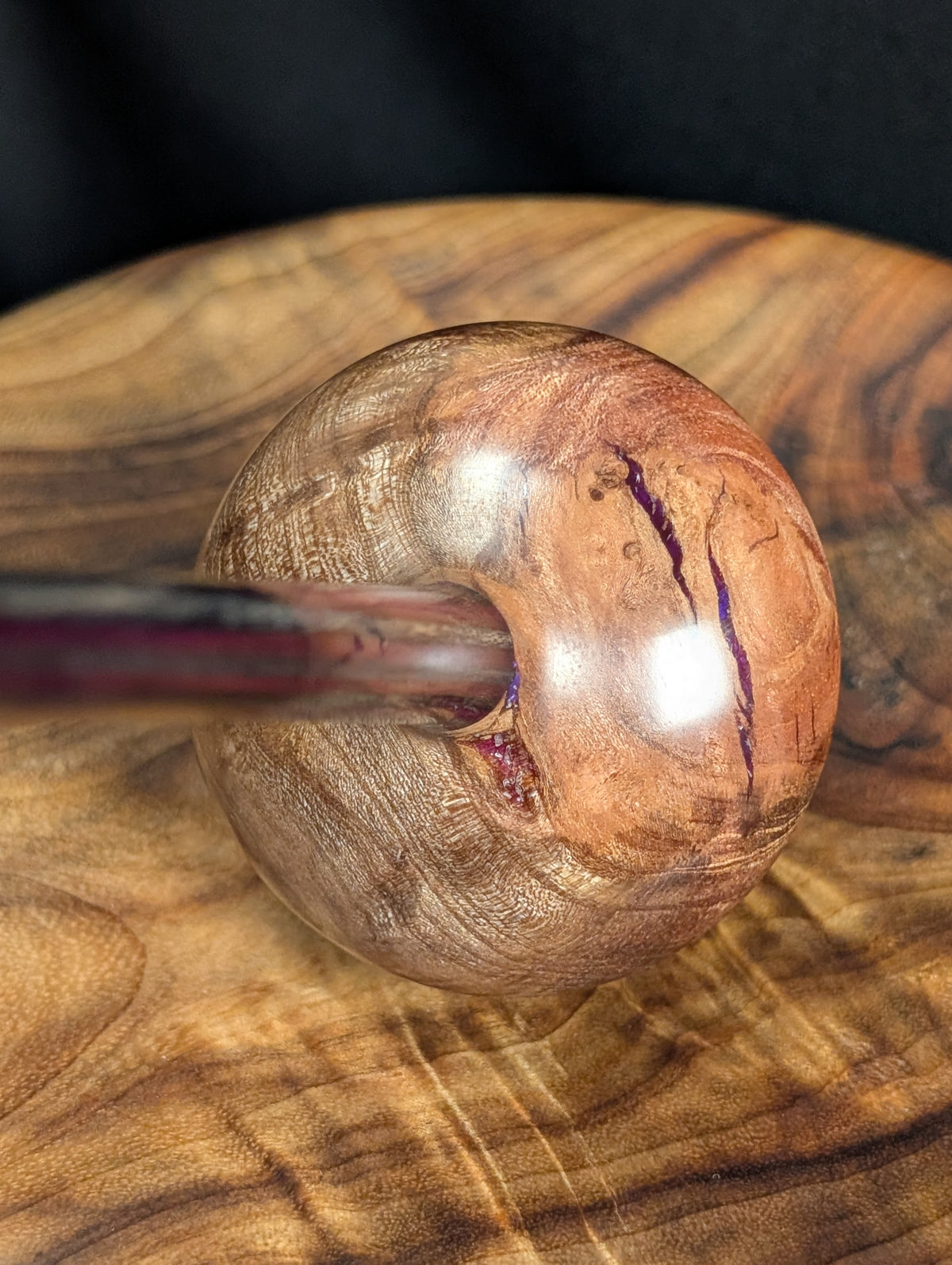 Mimba Burl Tibetan Support Spindle