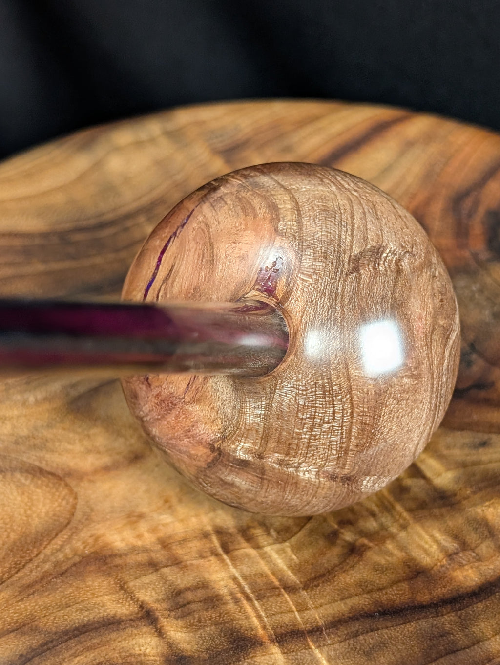 Mimba Burl Tibetan Support Spindle
