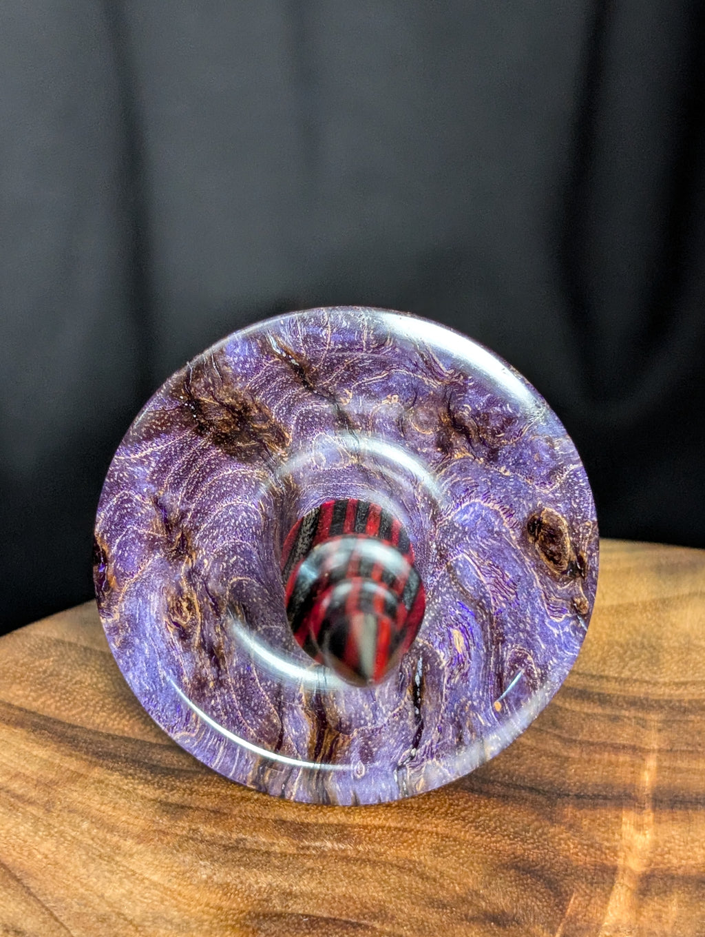 Black Ash Burl Tibeadan Support Spindle