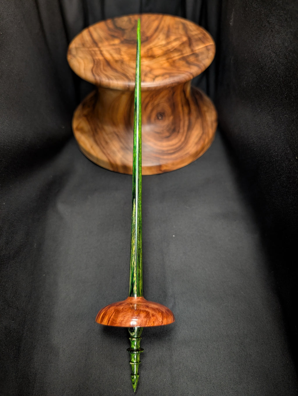 Redwood Burl Tibetan Support Spindle