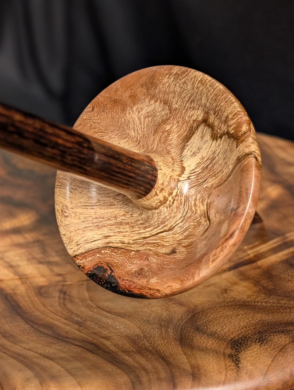 Water Oak Burl "Funnel" Support Spindle
