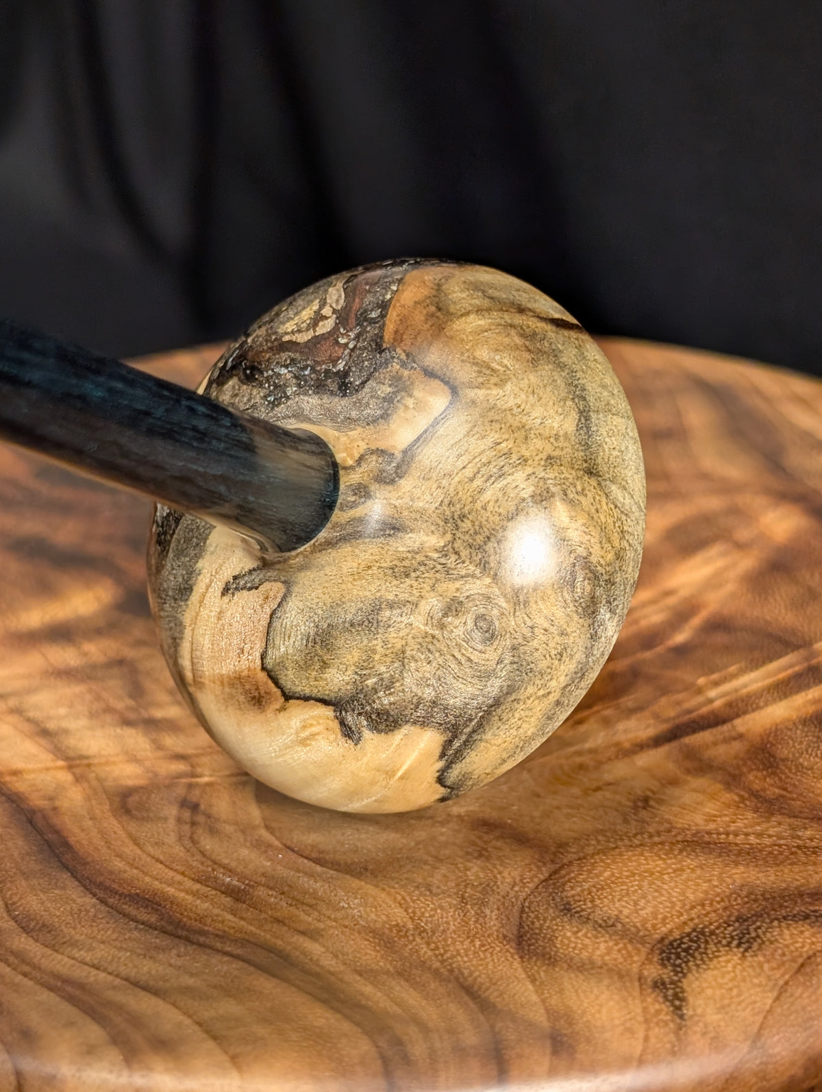 Buckeye Burl Tibetan Support Spindle