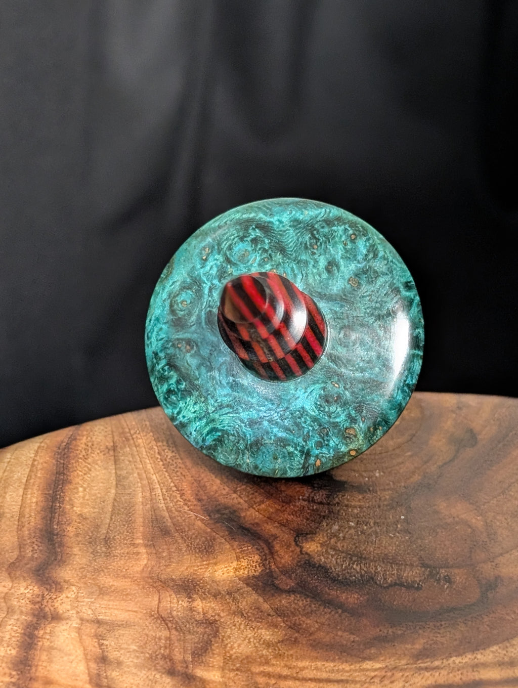 10" Amboyna Burl Bead Support Spindle