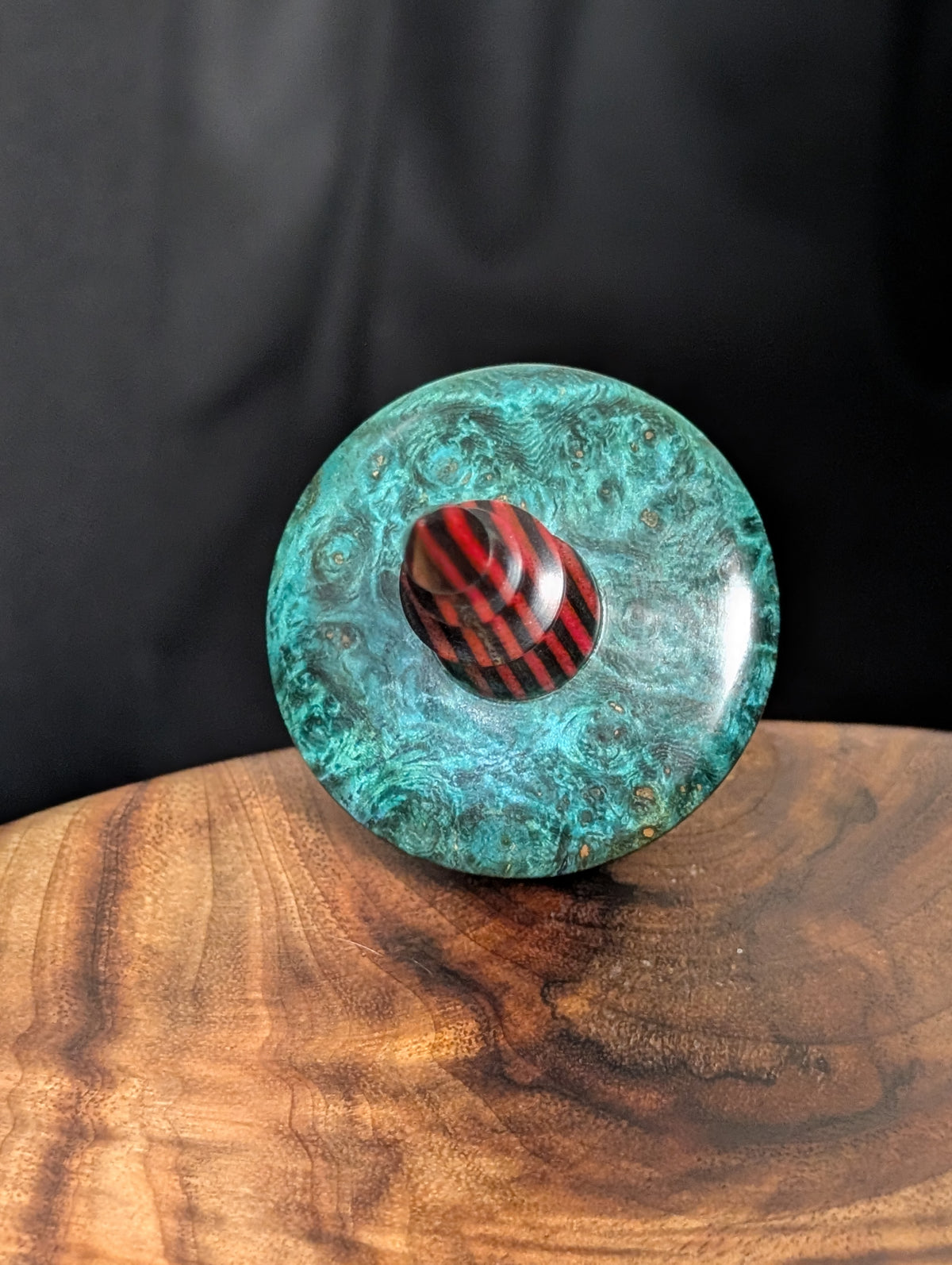 10" Amboyna Burl Bead Support Spindle