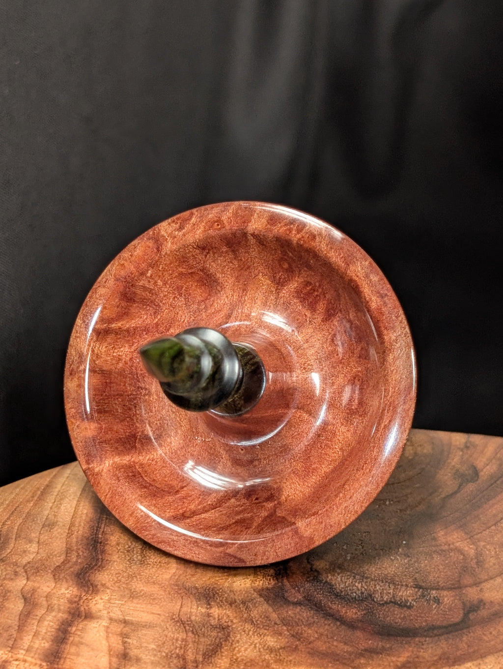 Redwood Burl Tibetan Support Spindle