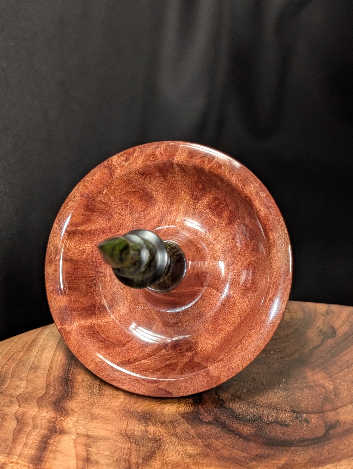 Redwood Burl Tibetan Support Spindle