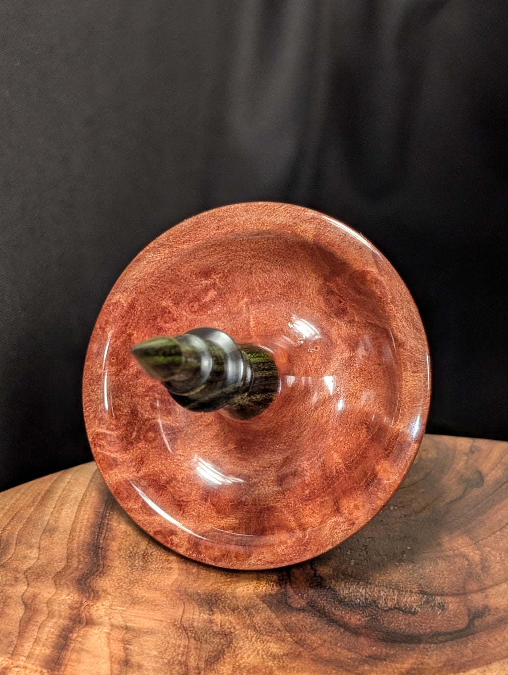 Redwood Burl Tibetan Support Spindle